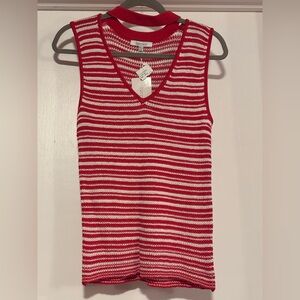 Lucy Paris Red and White Striped Tank Top